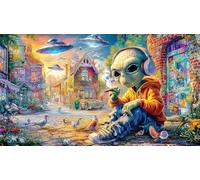 étranger Puzzle 1000 Pièces pour Adultes - en Carton Recyclé pour la Décoration 75x50cm/1000pcs