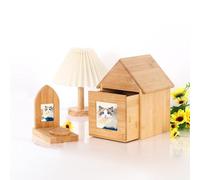 ETRAVEL Cercueil décoratif en bois, cercueil pour petits animaux de compagnie, hamster, décoration de fête d'Halloween (petit)