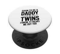 Être bientôt Papa de Jumeaux me Fait Peur Aussi PopSockets PopGrip Adhésif