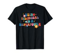 Être bilingue est Un Enseignant ESL Super Puissant pour la rentrée Scolaire T-Shirt