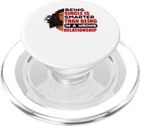 Être célibataire est Plus Intelligent Que d'être dans Une Mauvaise Relation PopSockets PopGrip pour MagSafe