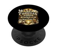 Être chrétien n'est Pas Facile mais Un Plan de Retraite est PopSockets PopGrip Adhésif