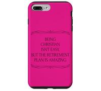 Être chrétien n'est Pas Facile Religieux Christ Foi Retraite Coque pour iPhone 7 Plus/8 Plus