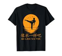 Etre comme de l'eau Symboles Chinois Calligraphie Hanzi T-Shirt