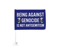 Être contre le génocide, c'est de l'antisémitisme. Drapeaux décoratifs pour fenêtre et voiture.