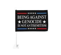 Être contre le génocide, c'est de l'antisémitisme. Drapeaux décoratifs pour fenêtre et voiture.