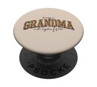 Être Grand-mère, C'est l'œuvre du Royaume Christian Cheetah Leopard PopSockets PopGrip Adhésif