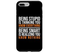 Être Intelligent, C'est réaliser Que Vous ne Savez Rien Citation Coque pour iPhone 7 Plus/8 Plus