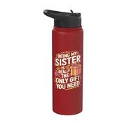 Être ma sœur est vraiment le seul cadeau dont tu as besoin Stainless Steel Insulated Water Bottle