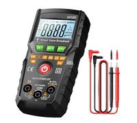 ètre Numérique | Testeur ÉLectrique 4,69 Pouces | ABS Silicone Testeur De Tension ètre Précis Vocal Automatique Pratique Pour ÉLectriciens Batteries Automobiles Prises Domestiques
