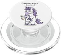 Être Parent est Parfois Magique - Licorne fatiguée PopSockets PopGrip pour MagSafe