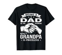 Être père est Un Honneur, Grand-père est Un Grand-père Inestimable T-Shirt Graphique avec Valeur
