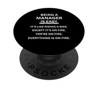 Être Un Manager est Facile drôle dire Humour PopSockets PopGrip Adhésif