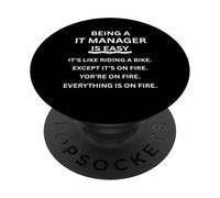 Être Un Manager est Facile drôle dire Humour PopSockets PopGrip Adhésif