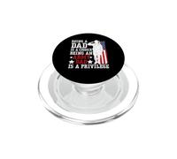 Être Un Papa est Un Choix Être Un Papa de l'armée est Un privilège US PopSockets PopGrip pour MagSafe
