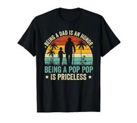 Être Un Papa est Un Honneur Être Une Pop Pop n'a Pas de Prix T-Shirt Graphique avec Valeur