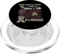Être Une épouse est Un Choix d'être Une Femme vétéran's Wife is Privilège PopSockets PopGrip pour MagSafe