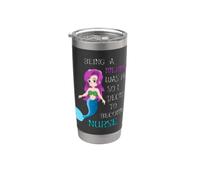 Être une sirène était difficile, alors j'ai décidé de devenir infirmière Gobelet isotherme en acier inoxydable double paroi