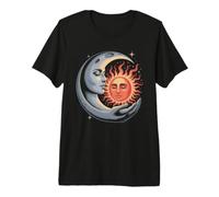 Étreinte céleste Soleil & Lune - Art Mystique de l'harmonie Cosmique T-Shirt Haut de Gamme