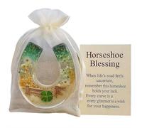 Étreinte de poche en forme de fer à cheval avec message de bénédiction - Cadeau souvenir inspirant pour vos amis et vos proches