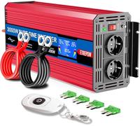 ETREPOW 3000W Convertisseur 12V 220V Pur Sinus Transformateur | Onduleur avec 2 Prises CA, Télécommande sans Fil, écran LCD, pour Les Systèmes Solaires, Voiture, Camping,Voyage, Caravane
