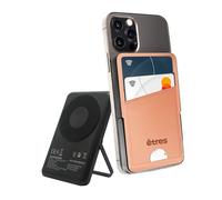 Etres Powerbank Portefeuilles avec charge sans fil MagSafe 5000mAh - Compatible avec Apple et Android, charge rapide sans fil et câble Type-C - Câble inclus (Rose)