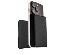 ETRES Smart Wallet Classic Saffiano - Portefeuille MagSafe RFID Homme Femme Slim Élégant avec Poche pour Argent - Compatible iPhone, Noir , Moderne