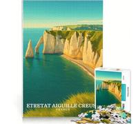 Étretat Aiguille Creuse Puzzles 1000 pièces | Séjournez chez vous pour passer le temps Un défi stimulant pour réaliser des cadeaux d'anniversaire et de Noël uniques.