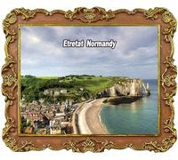 Etretat Aimant de réfrigérateur souvenir touristique Normandie France