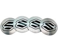 ETRFUNB 4 Pièces Autocollants Cache-Moyeu pour Suzuki Swift Sport 2018 2019 2020 2021 2022 2023 2024 56mm, Badge Central Roue Enjoliveur Jante Emblème Capuchon Moyeu Adhésif,E