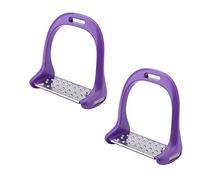 Étrier Cheval en Aluminium et Acier Inoxydable, 1220g Paire, antidérapant et Durable - Confort et sécurité en équitation, variées pour Tous Cavaliers (Lilas)