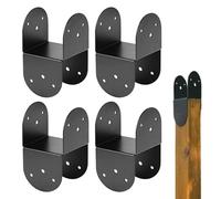Étrier De Fixation Pour Sommet De Poteau Bois,Lot de 4 supports métalliques robustes | Connecteurs De Fixation Pour Pergola | Pour Poteau Bois 10x10 Cm Tonnelle Porche Pergola Chalet Et Jardin