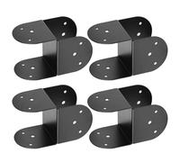 Étrier De Fixation Pour Sommet Poteau Bois | 4 Pièces Support Métallique Renforcé - Connecteurs Pergola 10x10 Cm Tonnelle Porche Chalet Et Jardin