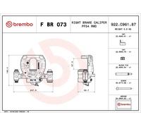 Étrier de frei BREMBO F BR 073 pour SPRINTER 4-t Tourer Bus (B907) 3 2018-
