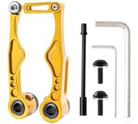 Étrier de Frein pour v-brake Aluminium Court Léger Étrier de | Alliage 6061 lÃ©ger, conception courte, montage pour rapide, idÃ©al vÃ©lo pliant, finition noire mate(Short-arm Gold)