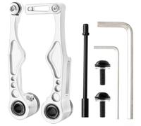 Étrier de Frein pour v-brake Aluminium Court Léger Étrier de | Alliage 6061 lÃ©ger, conception courte, montage pour rapide, idÃ©al vÃ©lo pliant, finition noire mate(Short-arm Silver)