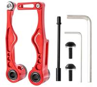 Étrier de Frein pour v-brake Aluminium Court Léger Étrier de | Alliage 6061 lÃ©ger, conception courte, montage pour rapide, idÃ©al vÃ©lo pliant, finition noire mate(Short-arm Red)