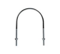 Étrier en U Dromet M8 - Collier U 115/175 en Acier 5.8 Galvanisé avec Écrous et Rondelles - Fixation Robuste pour Remorques et Installations Métalliques