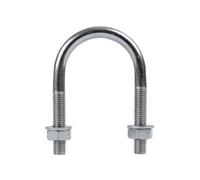 Étrier en U M10 avec écrous et rondelles 49/92 - Solution de fixation solide, galvanisé [49 mm/92 mm]