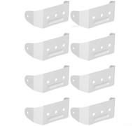 Étrier Fixation Pluie Alu pour Tuyau 50x75mm Étrier Fixation(B) | Alliage pour aluminium pour robuste, anti-, pour conduit 2x3 pouces, lot de 4 blanc