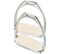 Étriers à bord de couteau en acier inoxydable pour cheval Weatherbeeta Korsteel Argenté 10,5 cm