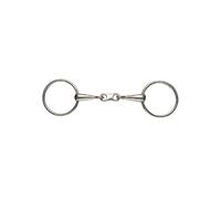 Étriers de filet à anneau ample en acier inoxydable à bouche fine à maillons français pour cheval Weatherbeeta Korsteel Argenté 12,5 cm