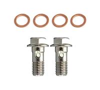 Étriers de frein à disque Boulons banjo en acier inoxydable M10 x 1,25 pour moto, vis de maître-cylindre frein, boulon d'étrier flexible, d'embrayage hydraulique Étrier de frein