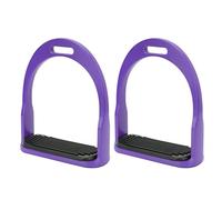 Étriers de sécurité larges en aluminium moulé sous pression de qualité supérieure pour l'équitation, destinés aux enfants. (Violette)