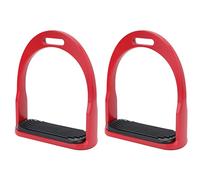 Étriers de sécurité larges en aluminium moulé sous pression de qualité supérieure pour l'équitation, destinés aux enfants. (Rouge)