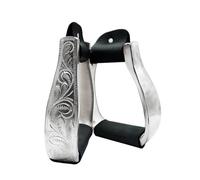 Étriers d'équitation antidérapants for selle de cheval, étriers western lourds for adultes(Black)