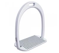 Étriers équitation aluminium classique plancher incliné Alfa Jump Argenté L