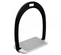 Étriers équitation aluminium classique plancher incliné Alfa Jump Noir L