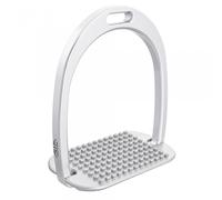 Étriers équitation aluminium classique plancher incliné enfant Alfa Jump Argenté M