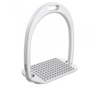 Étriers équitation aluminium classique plancher incliné enfant Alfa Jump Argenté M